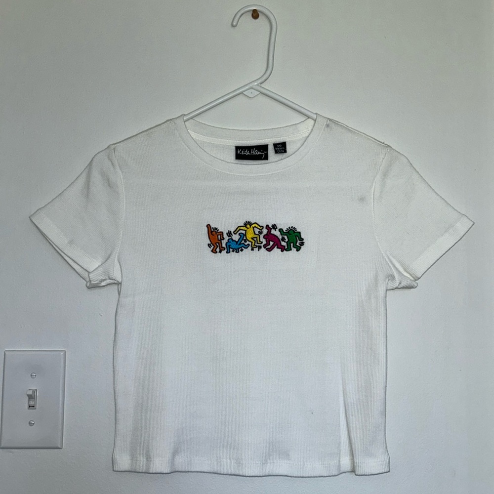 NWT keith haring cropped baby tee from target